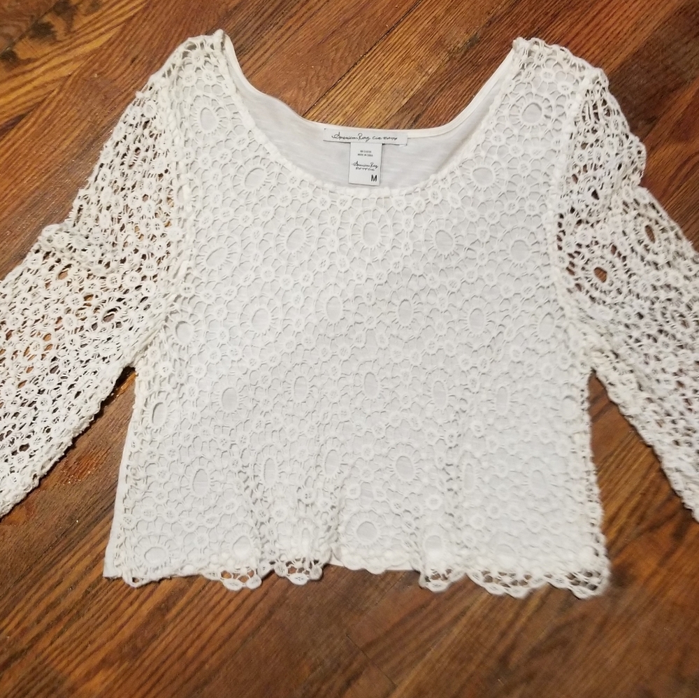 Sheer white top